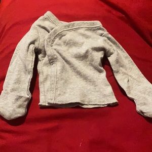 Carters Grey Preemie Side Snap Tee